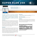 Back of Ortho Molecular Super Aloe 250 bottle showing supplement facts