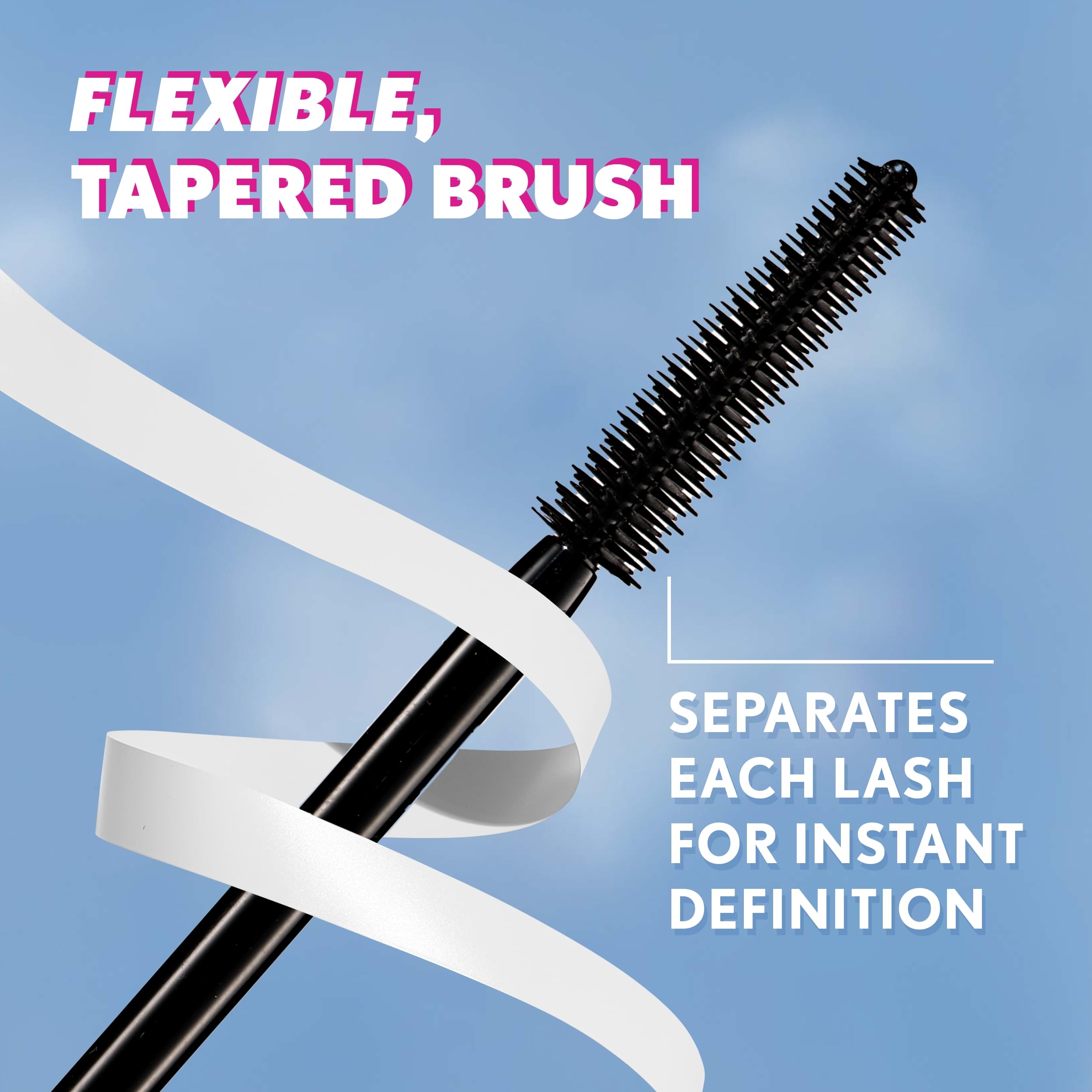 COVERGIRL water resistant makeup packaging graphics showcasing visible length