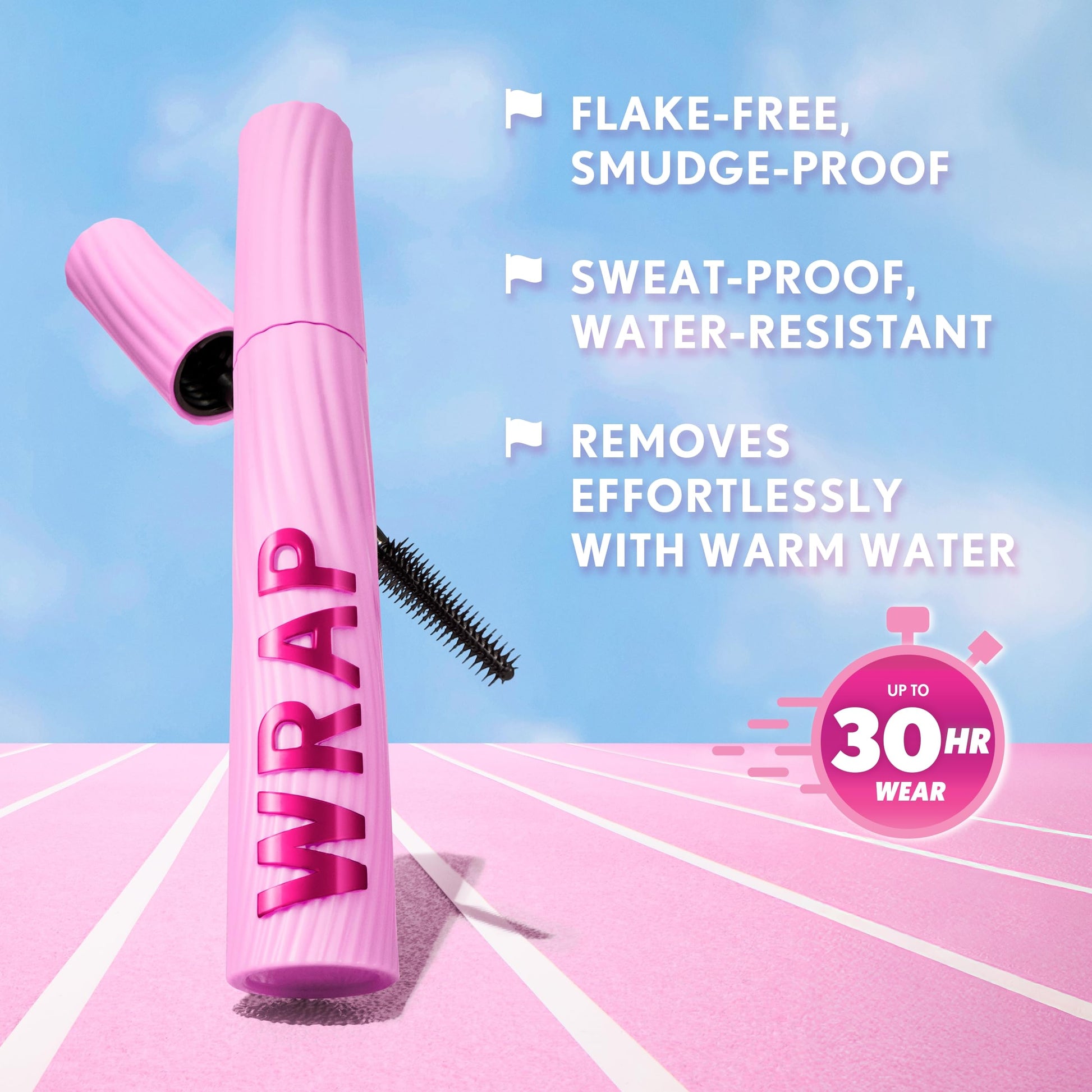 COVERGIRL long wearing lash extension effect mascara components angled view