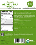 Close up of fine organic aloe vera leaf powder texture