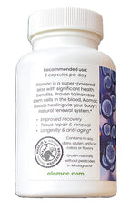 Alomac Pure STEMulant 60 capsules supplement facts label