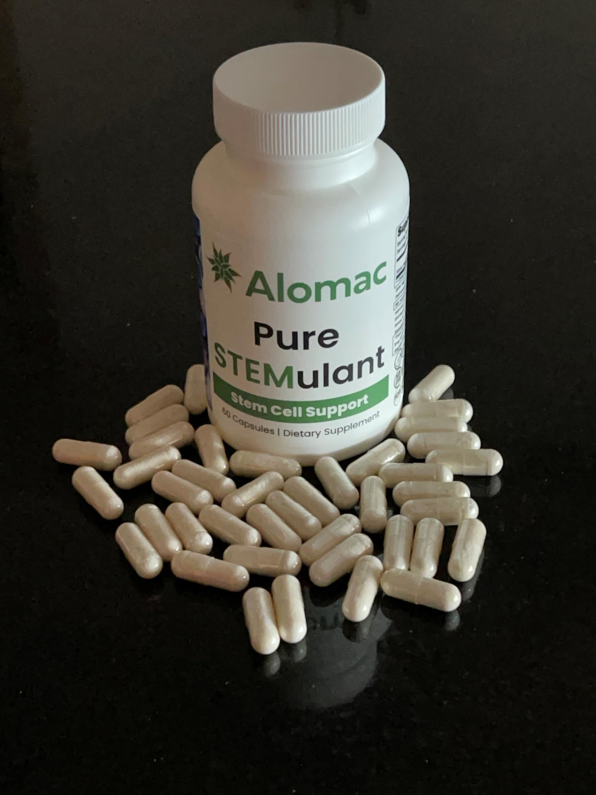 Alomac stem cell support supplement packaging details