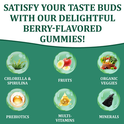 Oviaapo Dyduon greens gummies supplement facts label