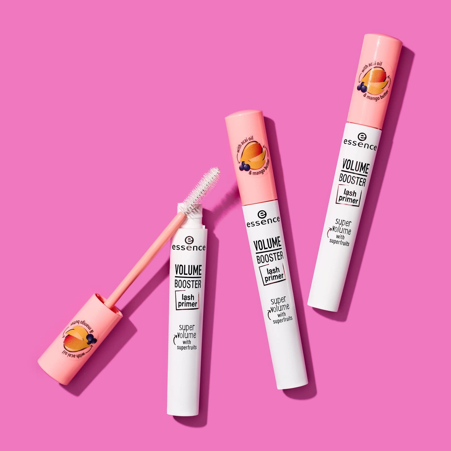 Authentic USA imported Essence lash primer tube open showing white formula cream