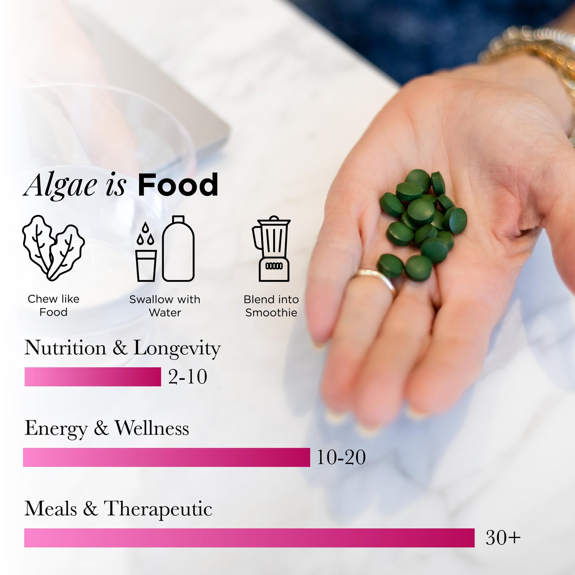 Energybits Vitalitybits plant-based superfood tablets texture