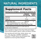 Close up of NutriWorth aloe vera softgels dietary supplement