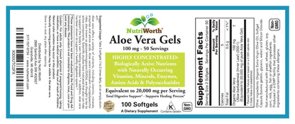 Authentic USA imported NutriWorth aloe vera supplement bottle