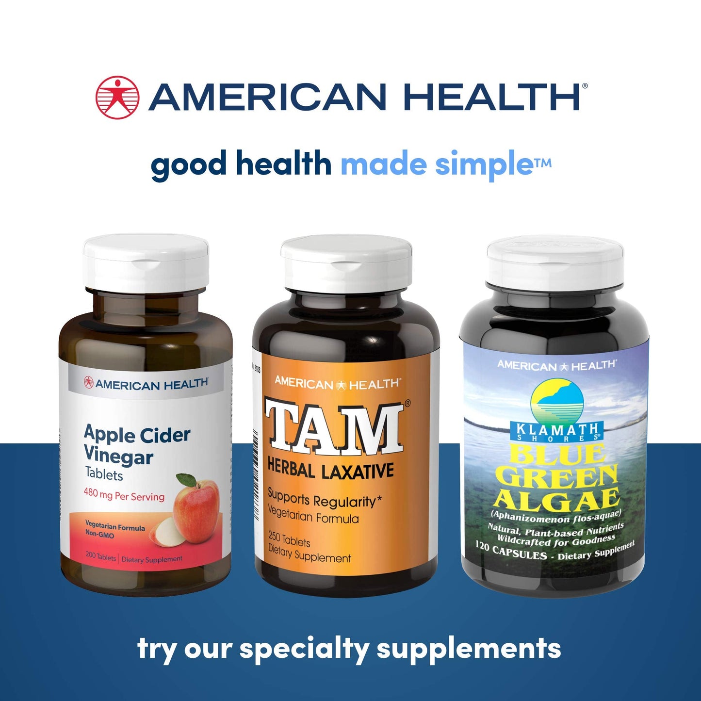 Premium authentic USA imported blue green algae supplement bottle