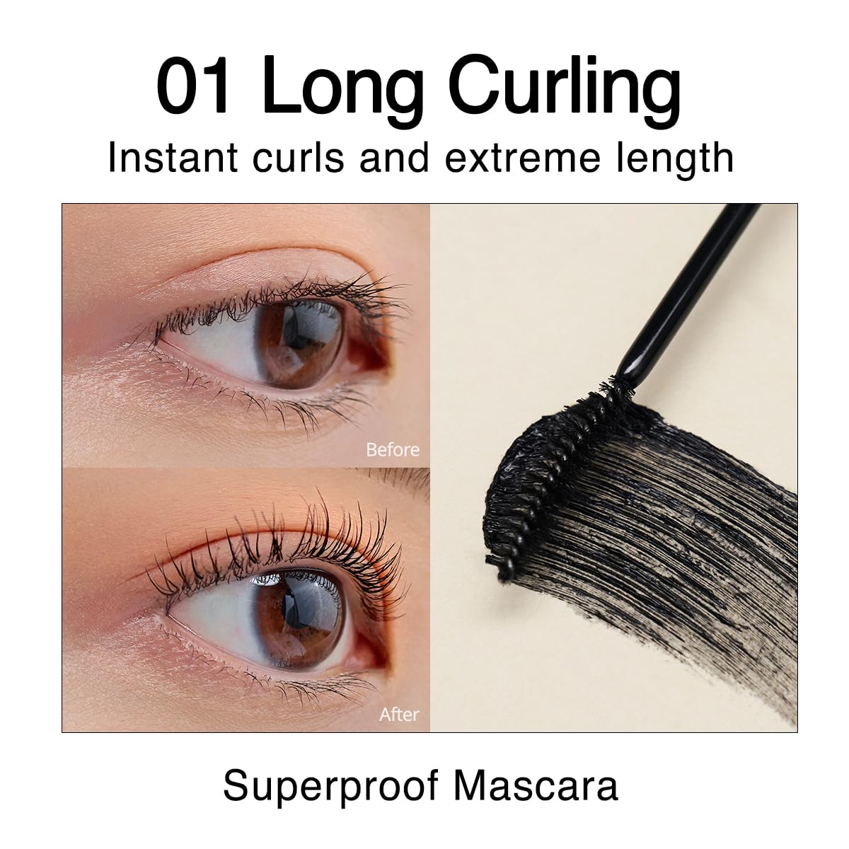 CLIO Kill Lash lengthening waterproof mascara with slim curved brush applicator