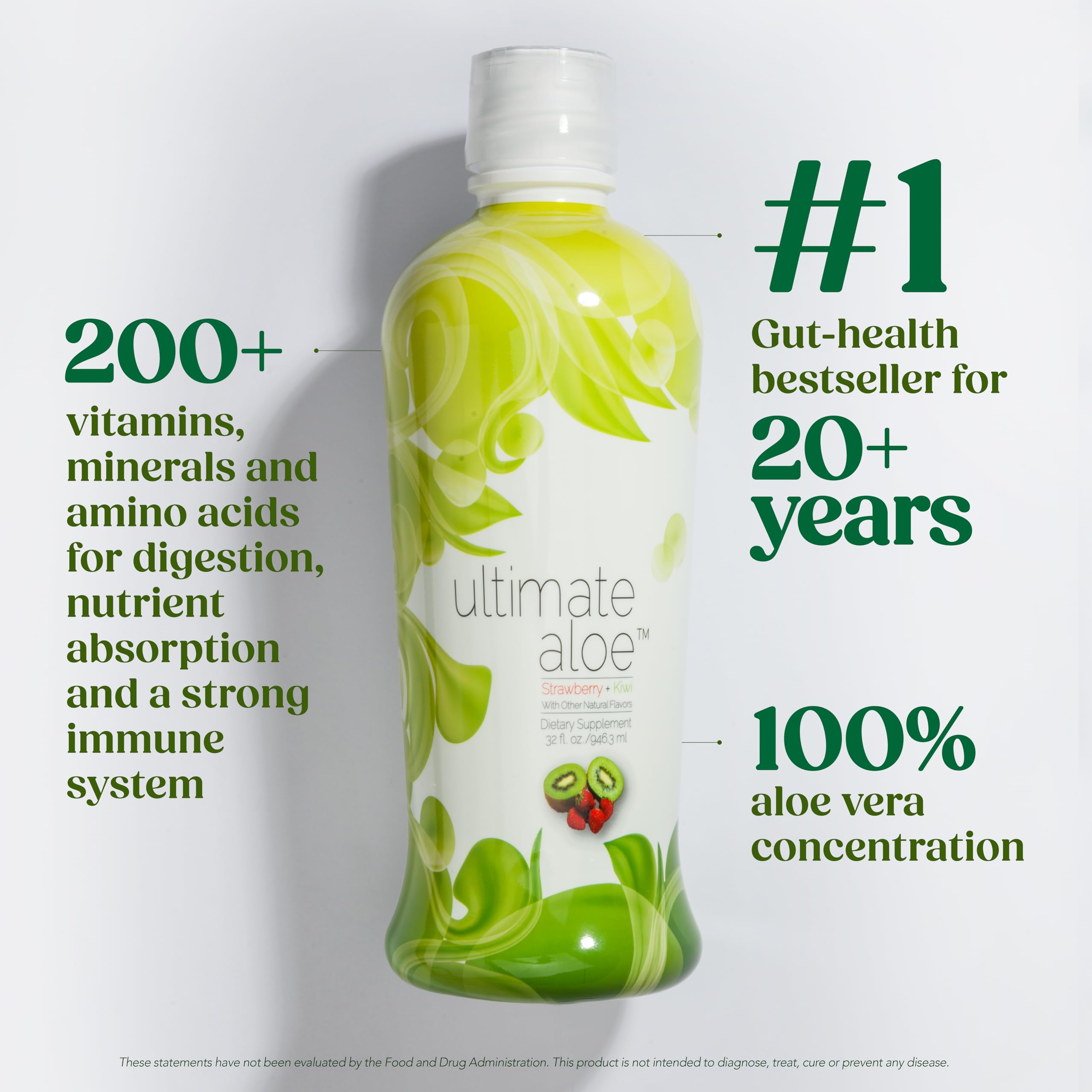 Ultimate Aloe gut health supplement packet branding