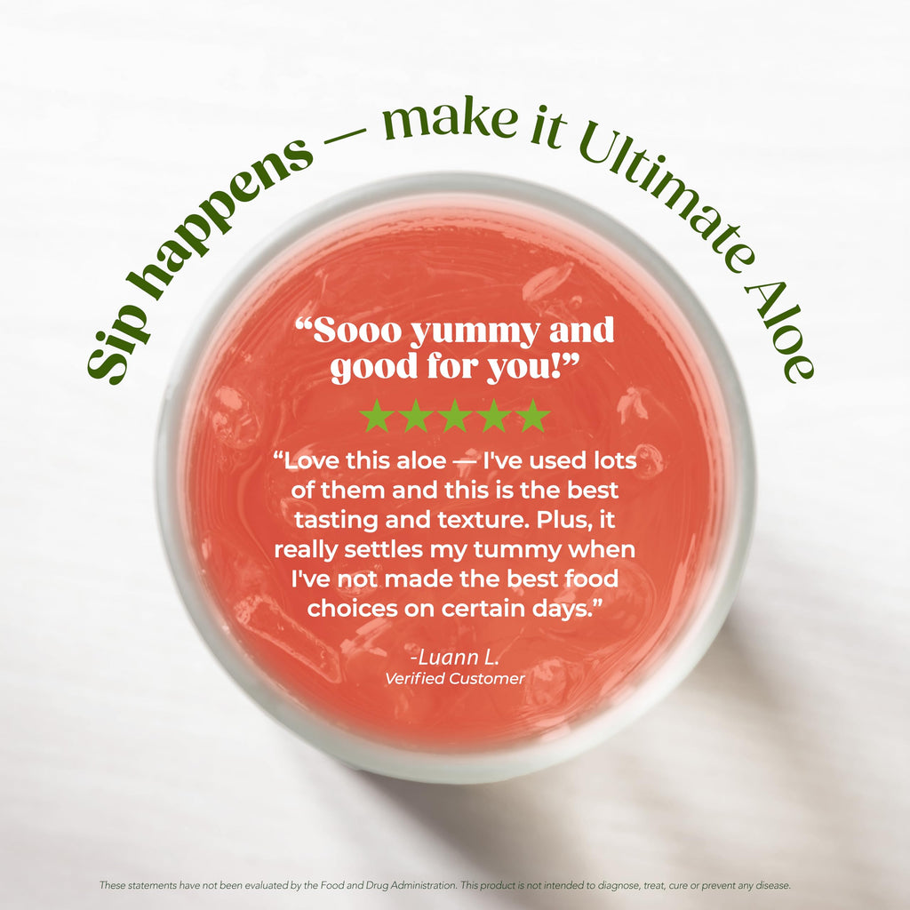 Ultimate Aloe strawberry kiwi flavor ingredient focus
