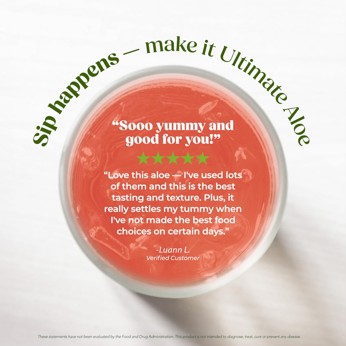 Ultimate Aloe strawberry kiwi flavor ingredient focus