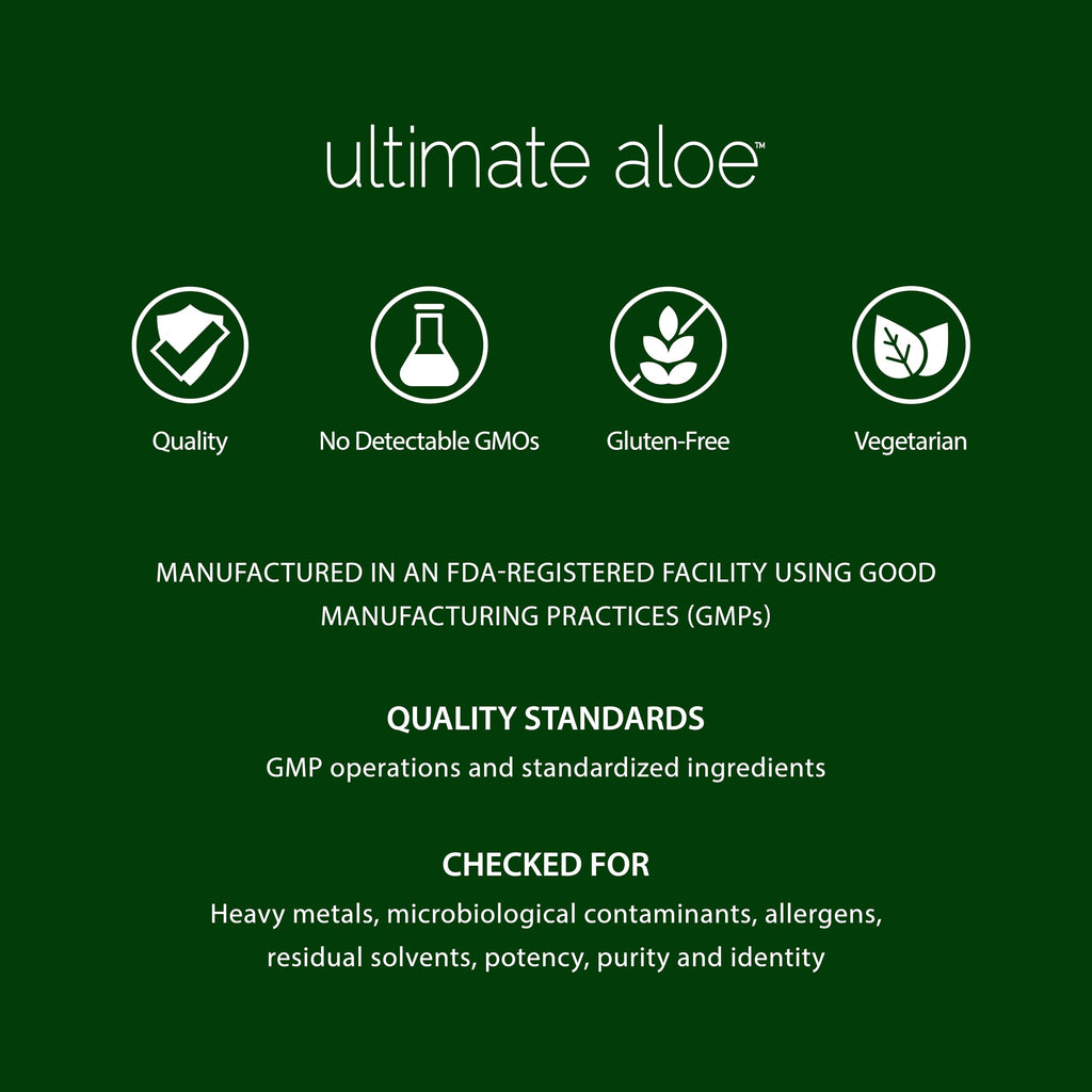 Ultimate Aloe dietary supplement box details