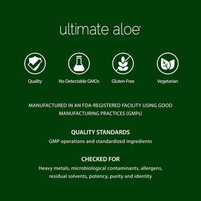 Ultimate Aloe dietary supplement box details