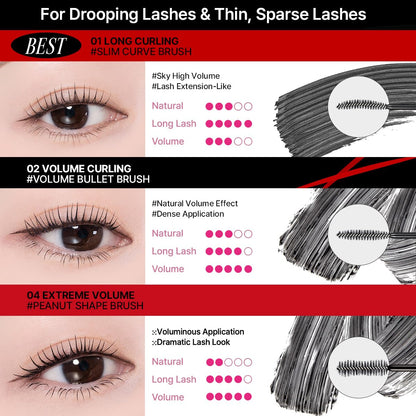 Authentic CLIO long curling mascara 7 grams container