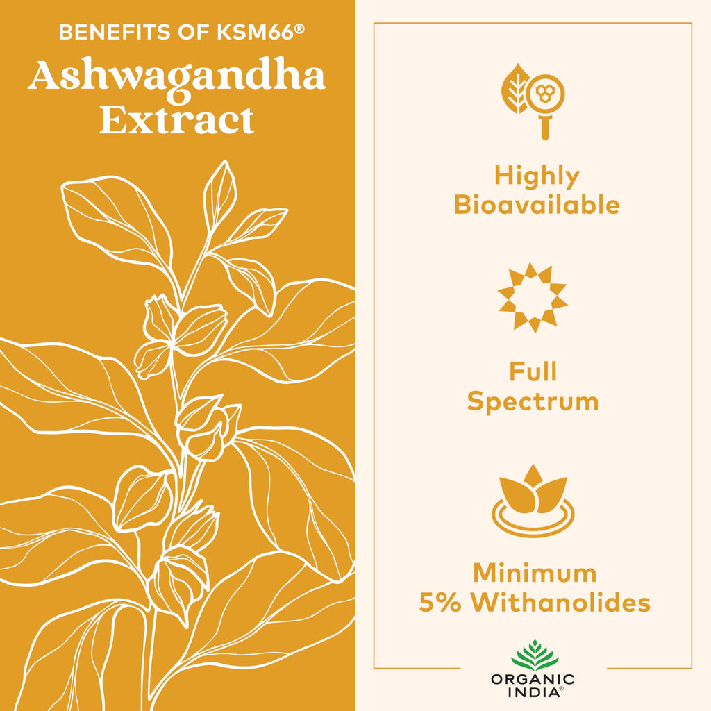 Organic India Ashwagandha Gummies organic certification labels