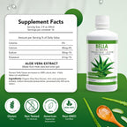 Bella All Natural aloe vera juice bottle label details