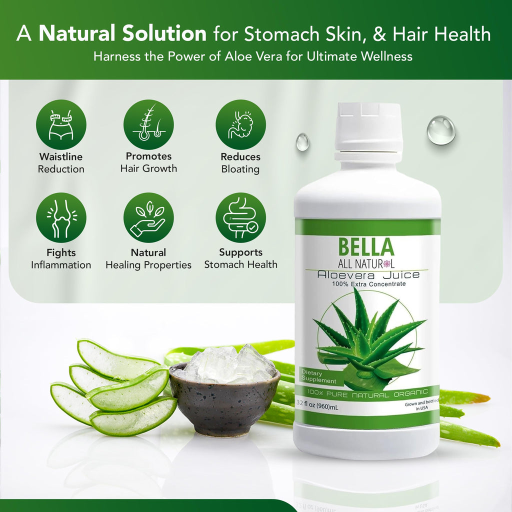 Organic aloe vera juice supplement for digestive health