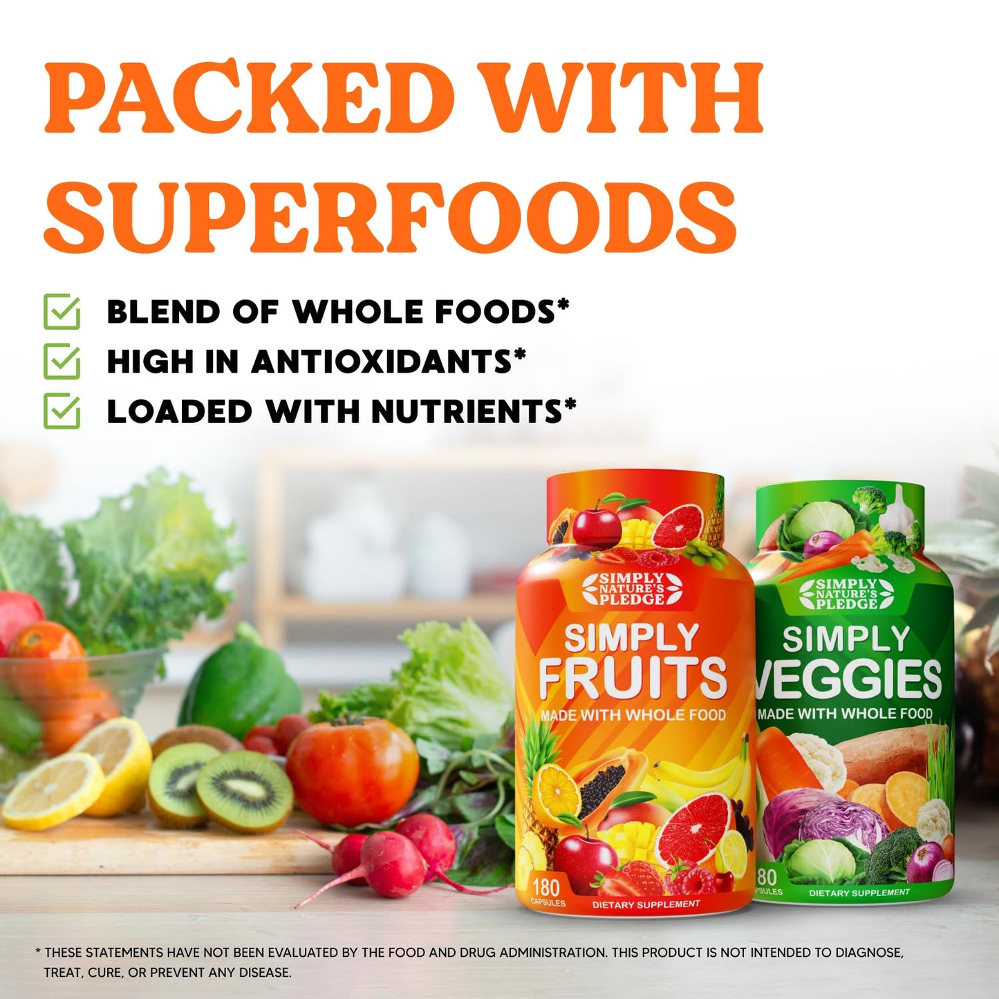 Simply Nature's Pledge fruit and vegetable blend lifestyle shot
