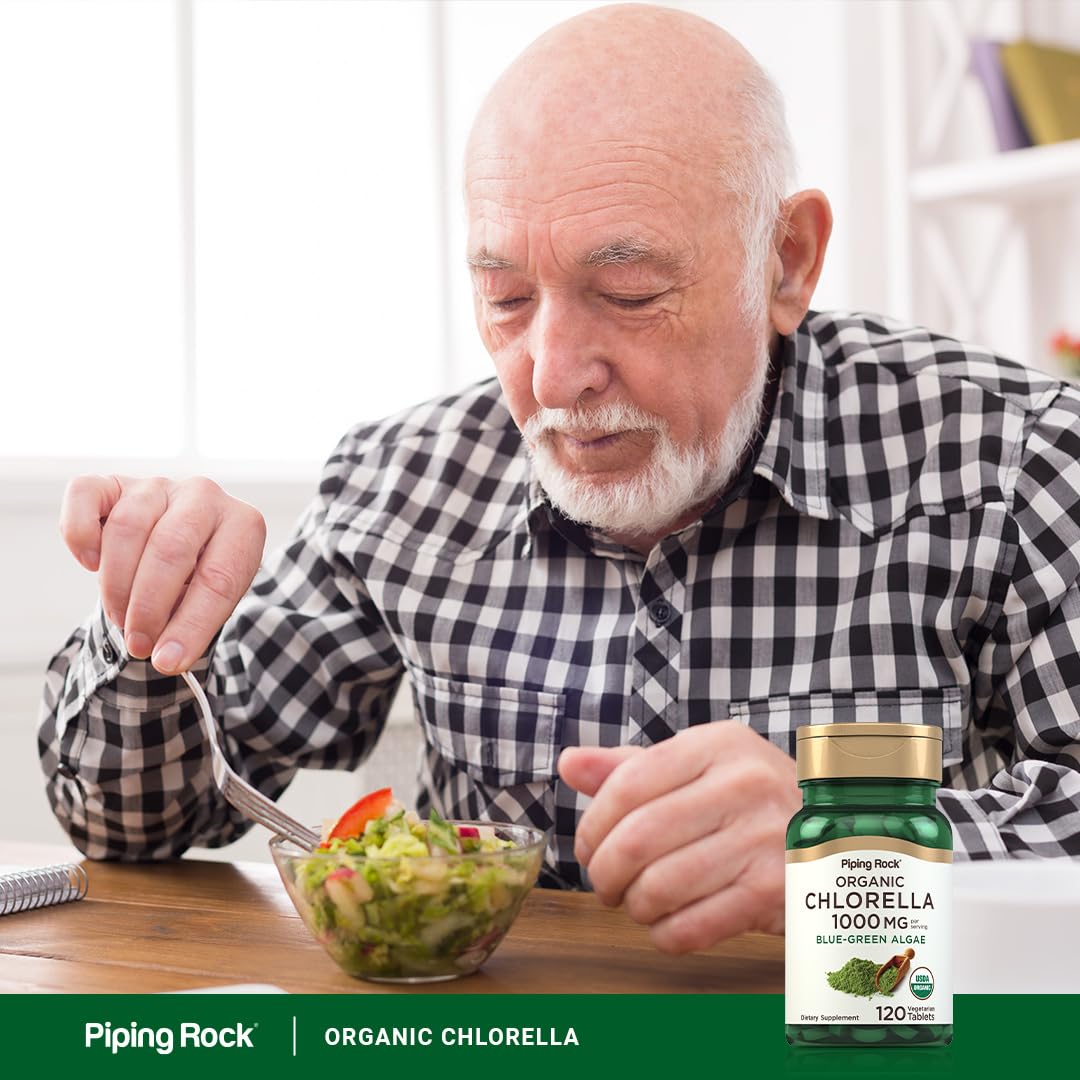 Authentic USA imported Piping Rock organic chlorella packaging