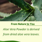 Resealable bag of minature aloe vera powder