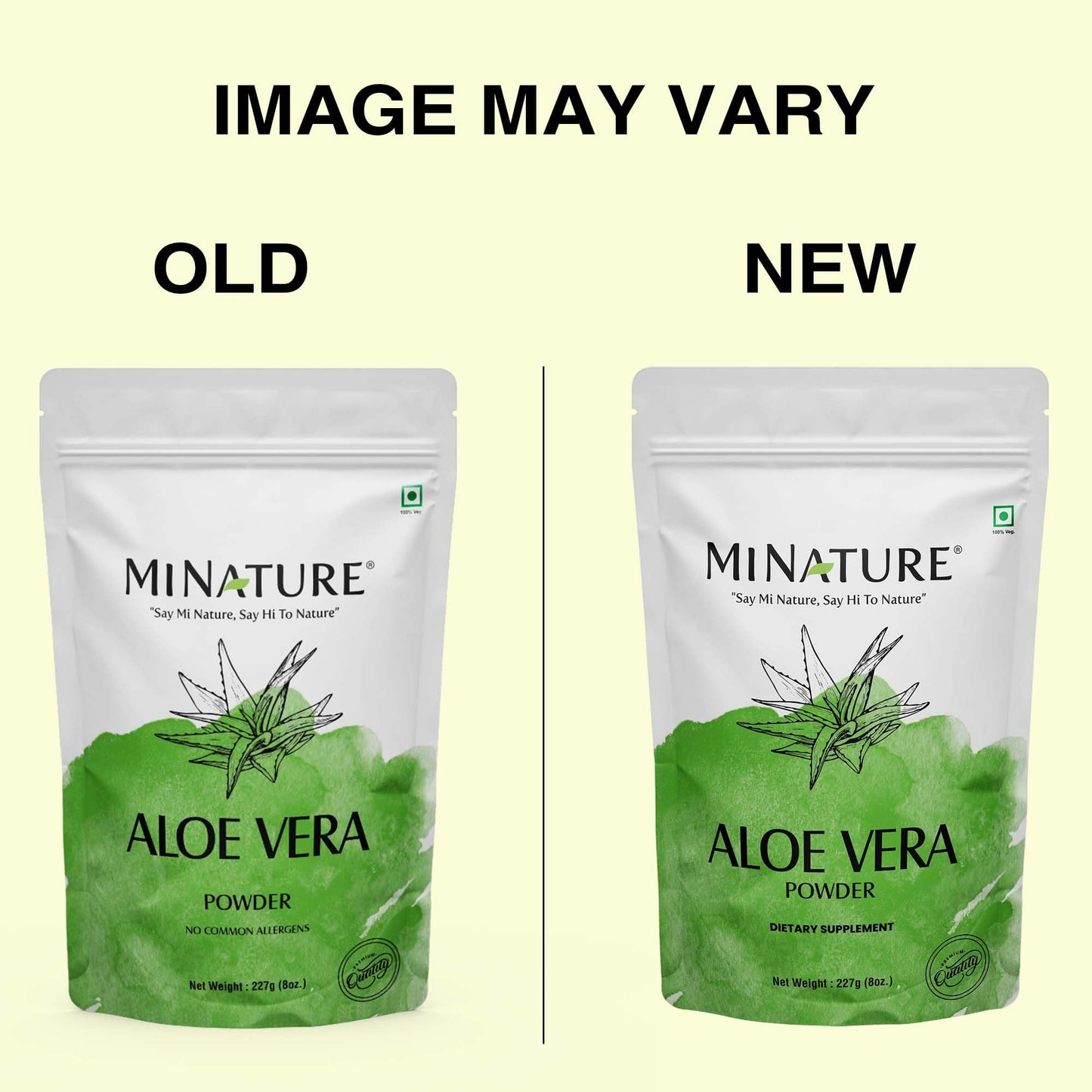 Minature aloe vera leaf powder 227 grams packaging