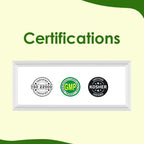 Close up of organic aloe vera leaf powder label