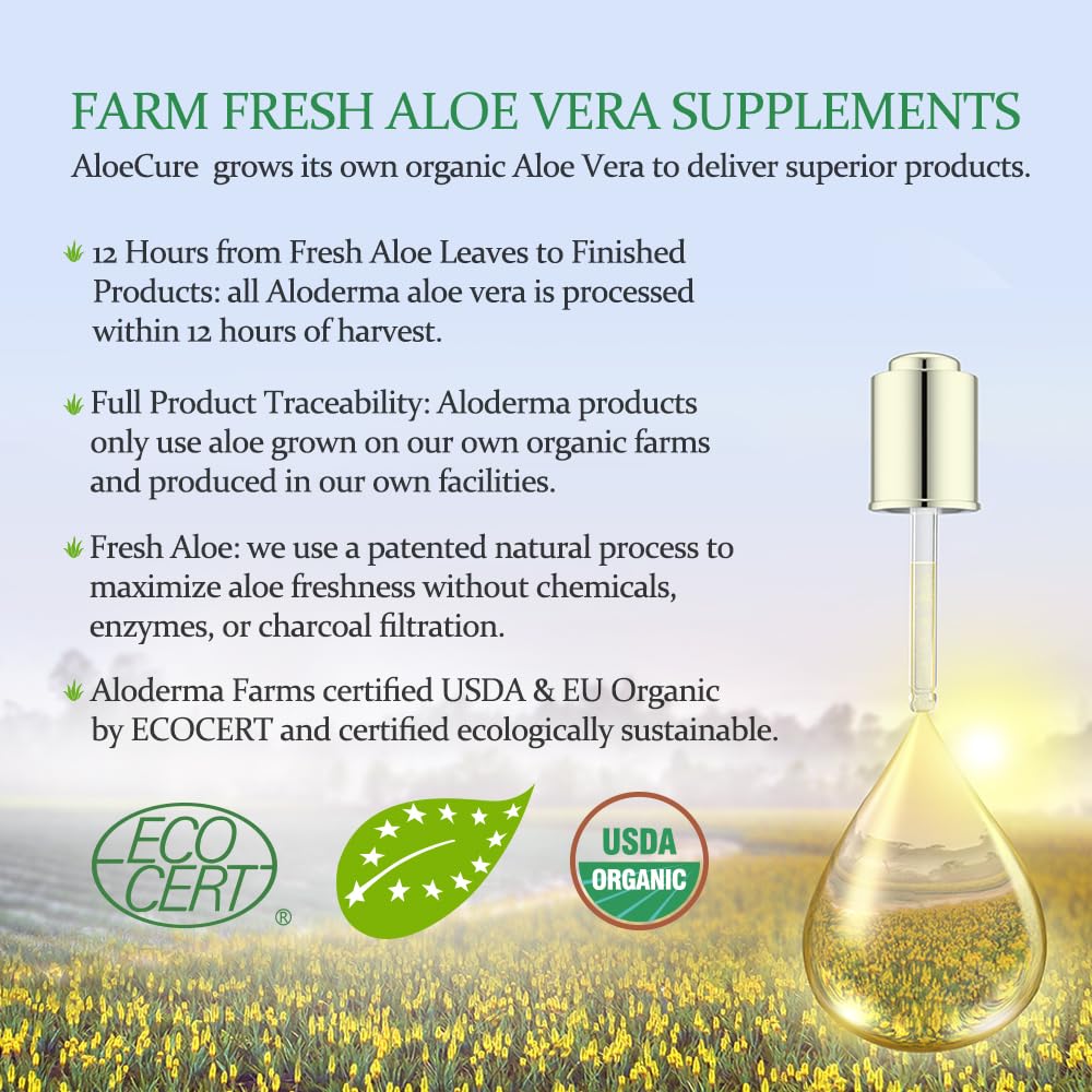Authentic USA imported AloeCure dietary supplement bottle