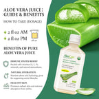 Serving suggestion of AloeCure organic aloe vera juice in a glass