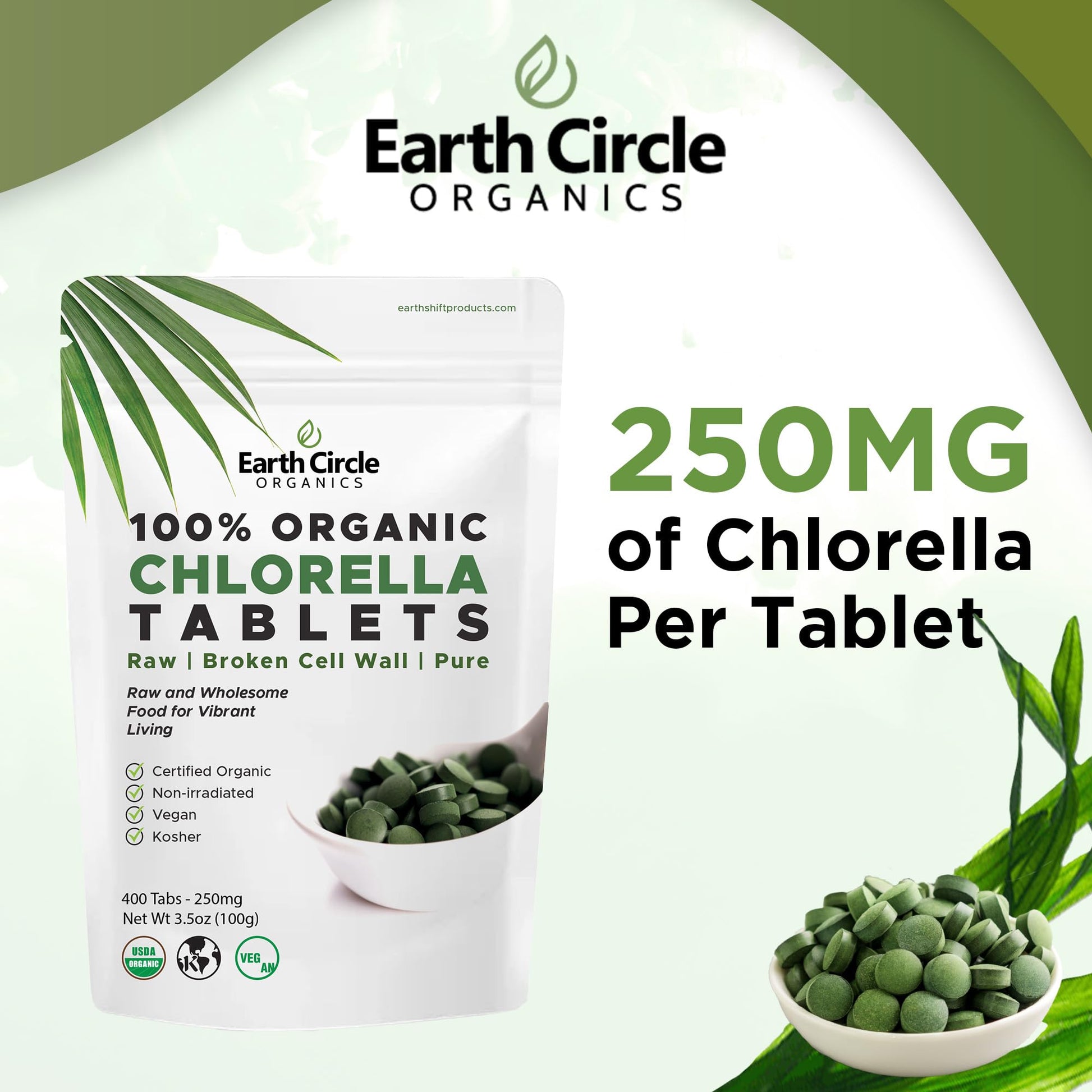 Cracked cell wall chlorella and spirulina tablets nutritional supplement