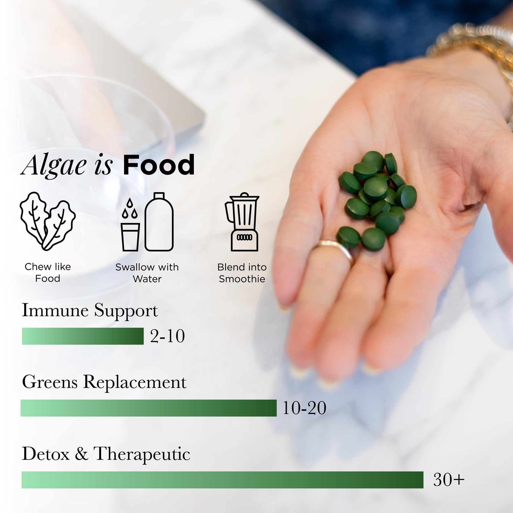 Authentic USA imported Recoverybits chlorella algae 1000 tablets