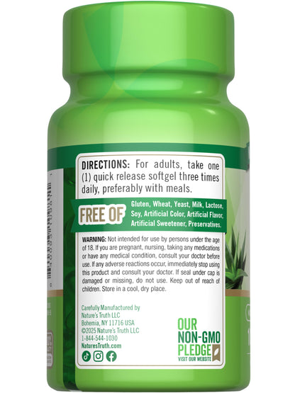 Authentic Natures Truth Aloe Vera imported supplement bottle
