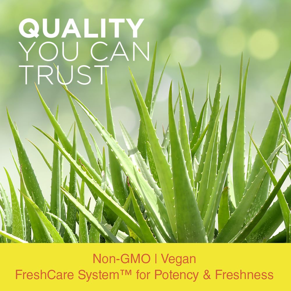 Nature's Life Aloe Vera Inner Leaf bottle showing non-GMO seal
