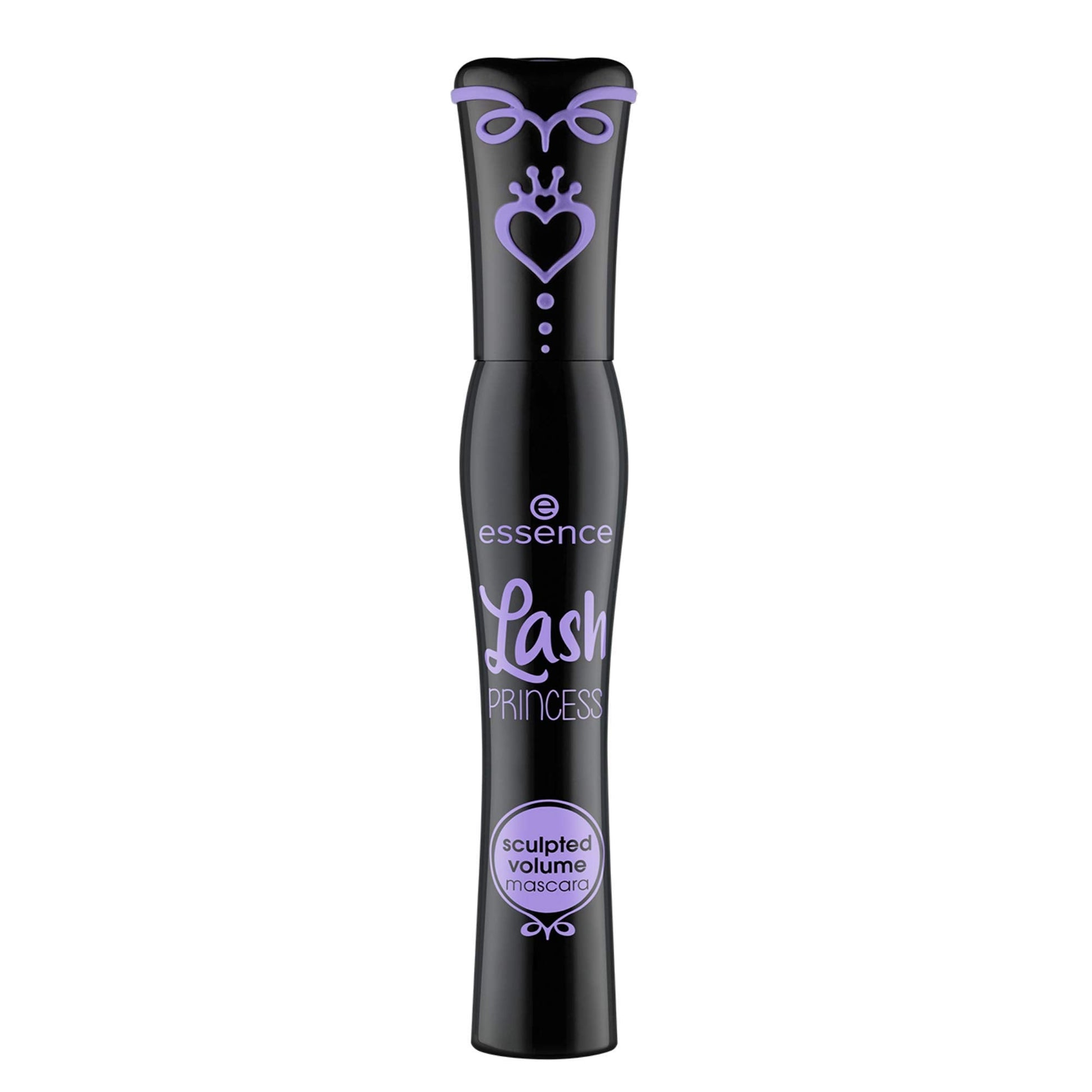 Essence Lash Princess Sculpted Volume Mascara curved fiber brush close up highlighting the tapered wand design.