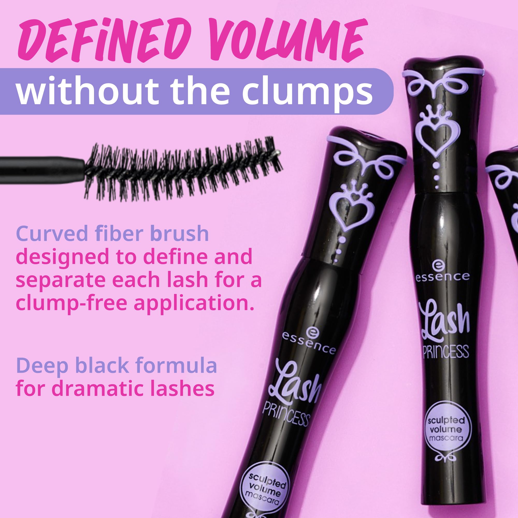 Essence Cosmetics Sculpted Volume Mascara packaging displaying product details and the 12 milliliters size specification.