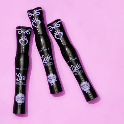 Essence Lash Princess Sculpted Volume Mascara authentic USA imported beauty product packaging illustration.