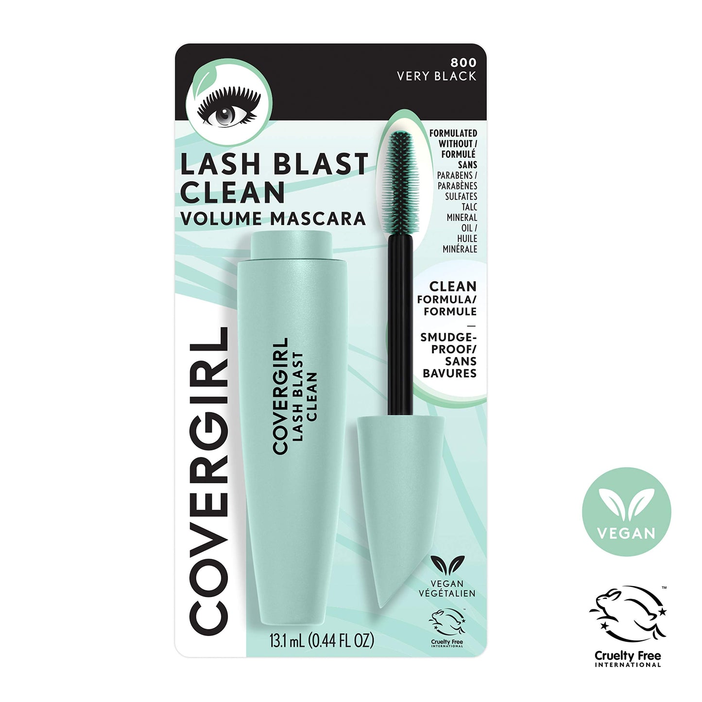 CoverGirl clean volume mascara close up of applicator brush
