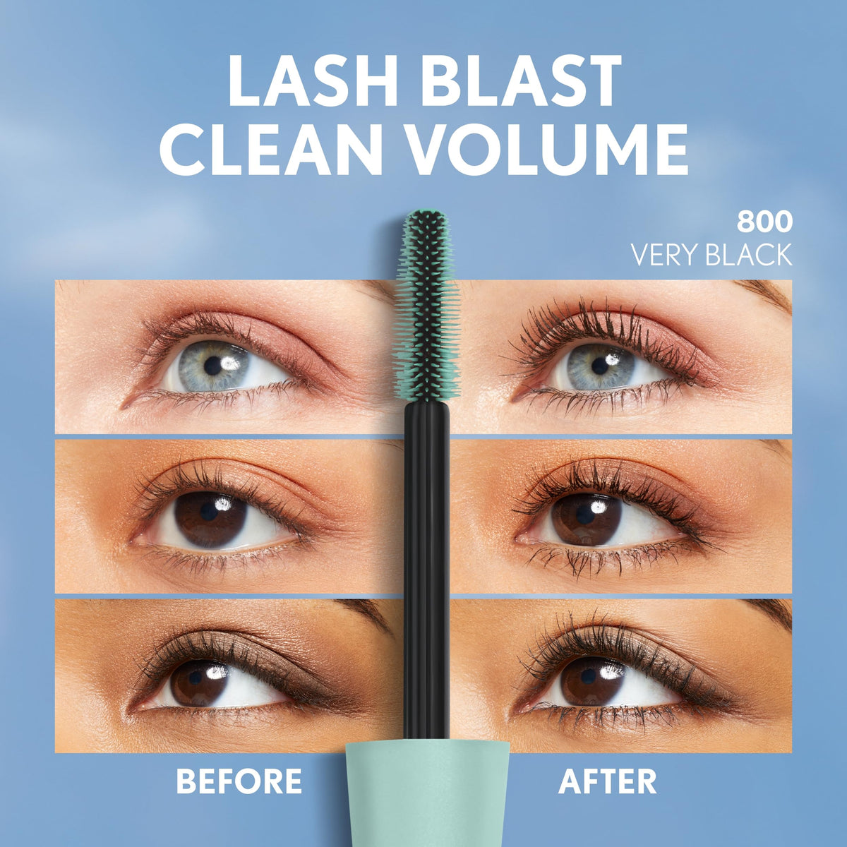 COVERGIRL Lash Blast Clean Volume Mascara ingredient details on packaging