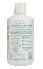 Side view of Herbal Answers Aloe Force bottle displaying ingredient list and adaptogenic herbal blend