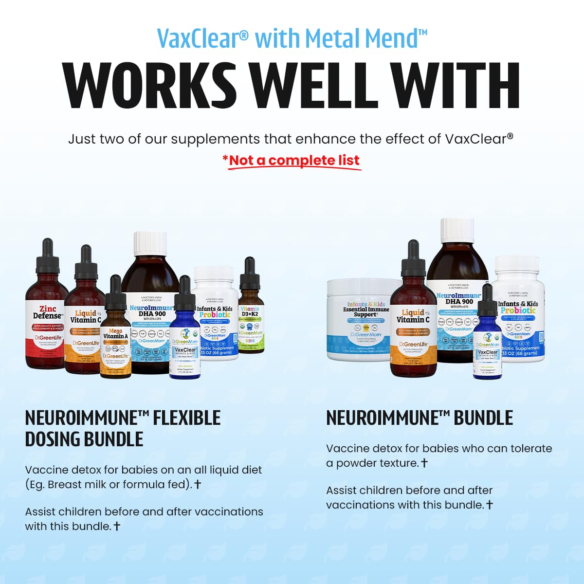 Dr. Green Mom herbal detox drops box packaging side view