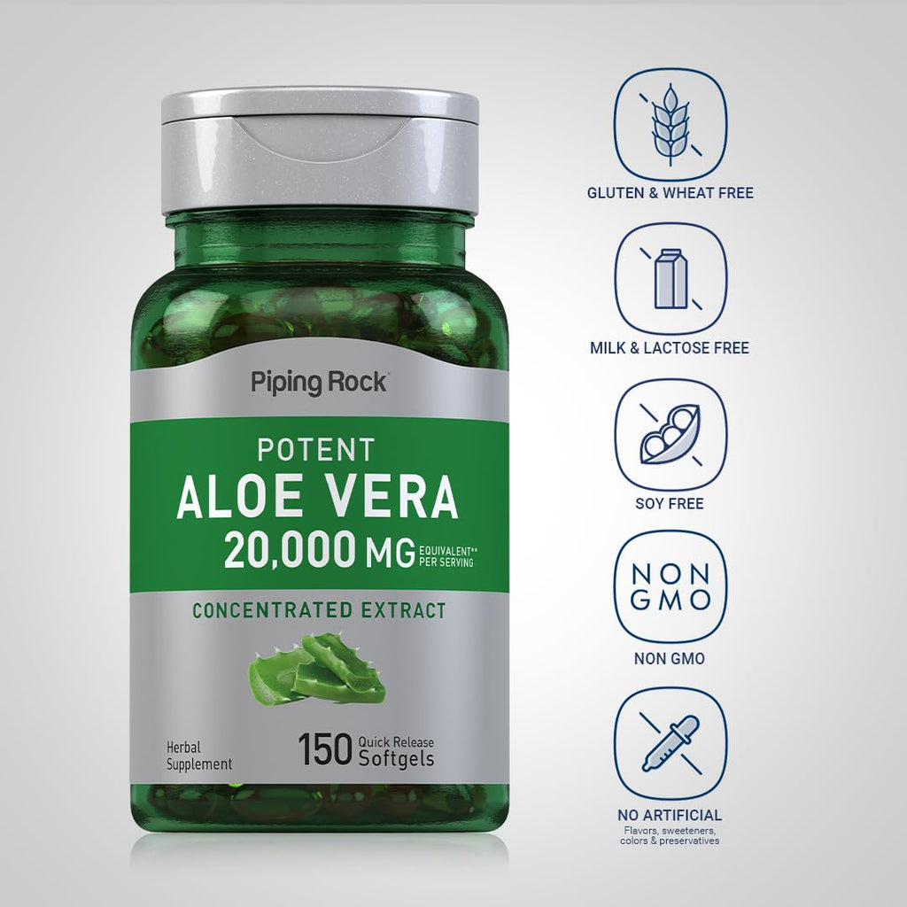 Piping Rock Aloe Vera quick release softgels texture