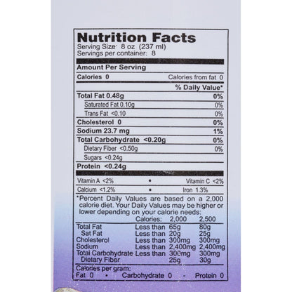 George's Fractionally Distilled Aloe Vera Liquid back label showcasing pure preservative free ingredients