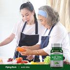 Piping Rock Aloe Vera bottle with non-GMO and gluten-free label