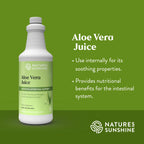 Nature's Sunshine aloe vera dietary supplement 32oz bottle standing upright