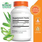 Botanic Choice Aloe Vera supplement bottle label details