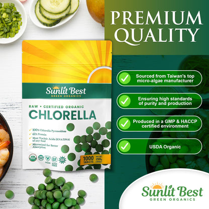 Sunlit Best green organics chlorella packaging design