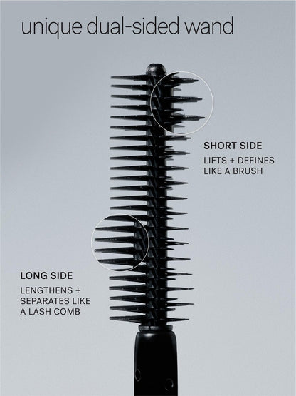 ILIA Limitless Lash Mascara After Midnight classic black formula swatch showing its creamy texture and rich pigment.