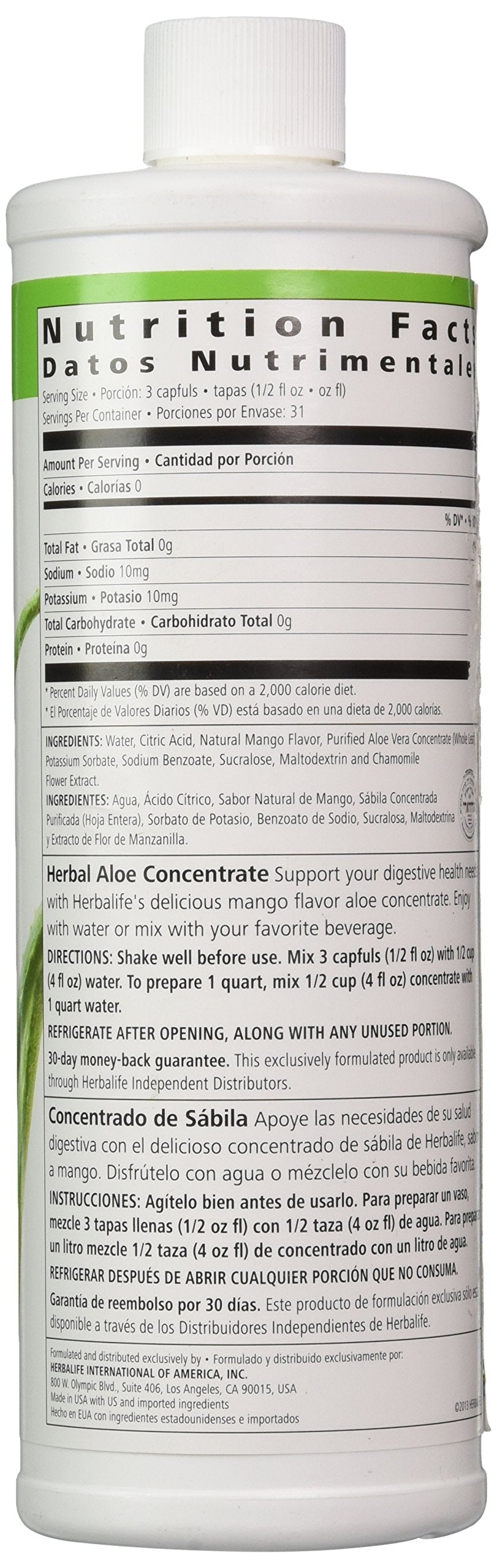 Herbalife Herbal Aloe Mango concentrate liquid texture