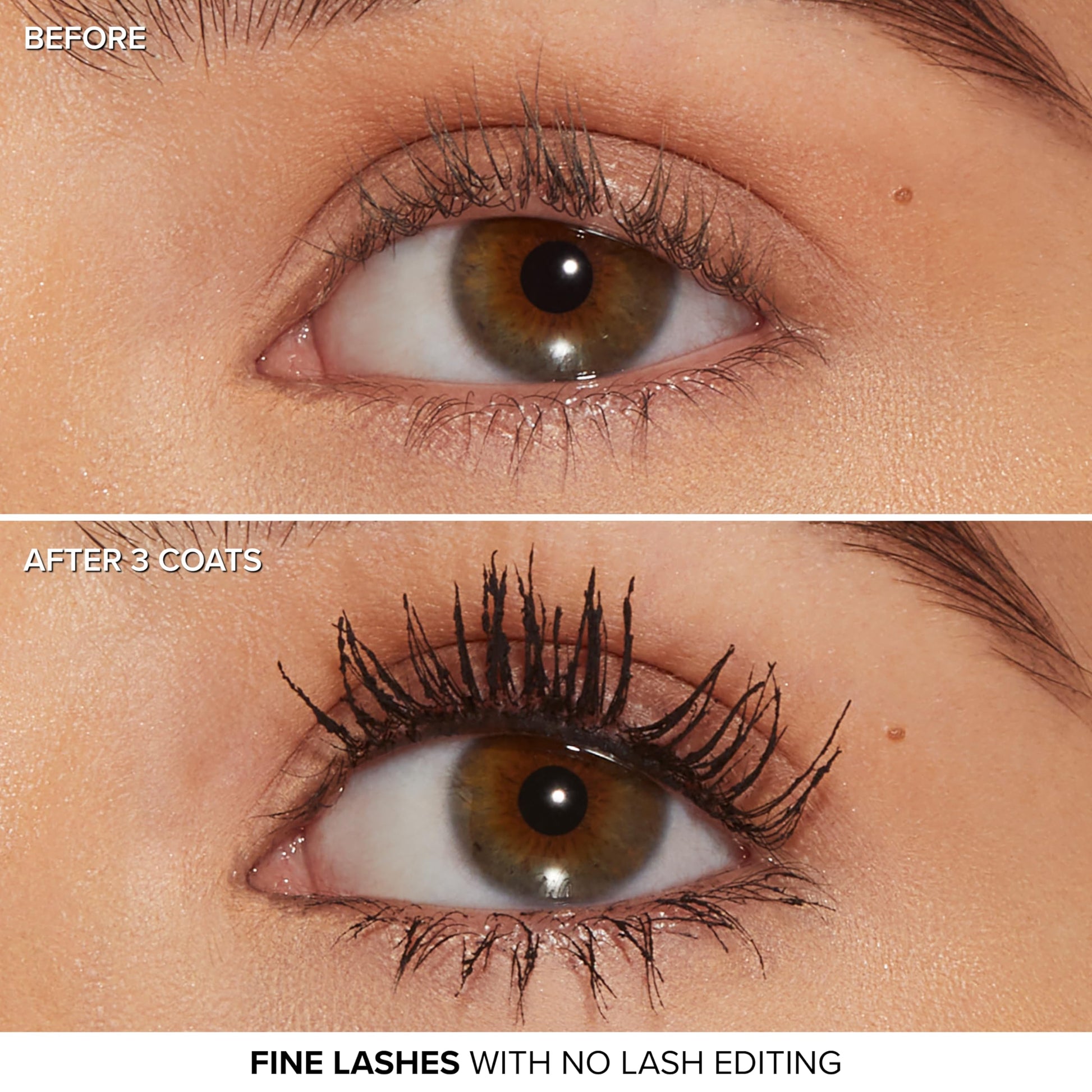 Cruelty free Too Faced black mascara tube sitting on flat surface
