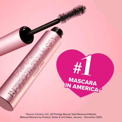 Too Faced Better Than Sex full size mascara container with cap unscrewed